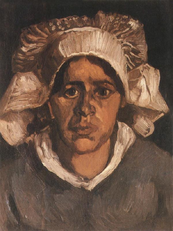 Vincent Van Gogh Head of a Peasant Woman with White Cap (nn04)